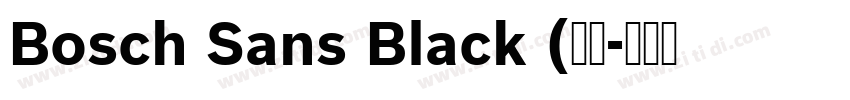 Bosch Sans Black (标题字体转换